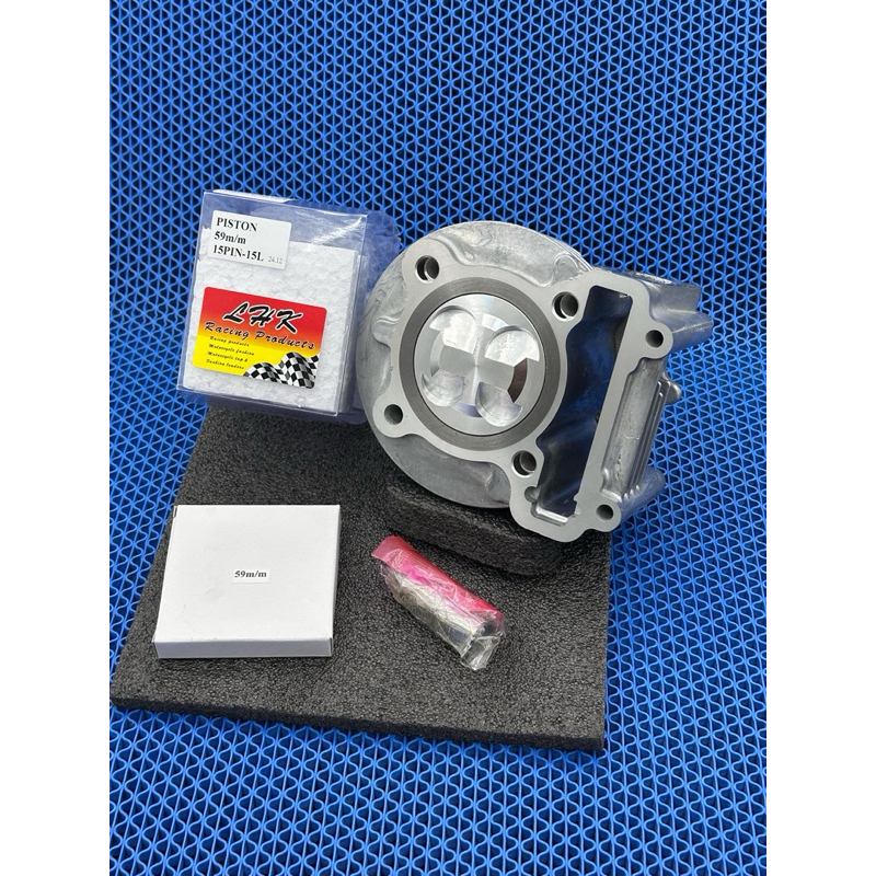 เสื้อmioลูก59/4วาวสลัก15มิลปลอกสูบยาวรองรับประเก็นได้ถึง15มิลลูกสูบหลบวาวขนาด19-22ปลอกนอกโต64มิล