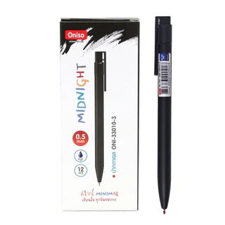 Oniso ปากกาเจลแบบกด MIDNIGHT ONI-33010 minimal style ขนาด 0.5 มม. หมึกน้ำเงิน เขียนลื่น