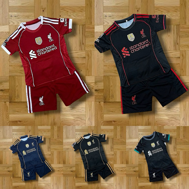 ชุดกีฬาเด็ก LP ฤดูกาลใหม่ 2024-2025 มีไซด์ 14 - - 30 แบบแขนสั้น เสื้อบอลและกางเกงบอล