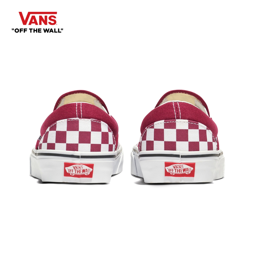 VANS CLASSIC SLIP_ON - COLOR THEORY CHECK RHODODEN รองเท้า ผ้าใบ VANS ชาย หญิง