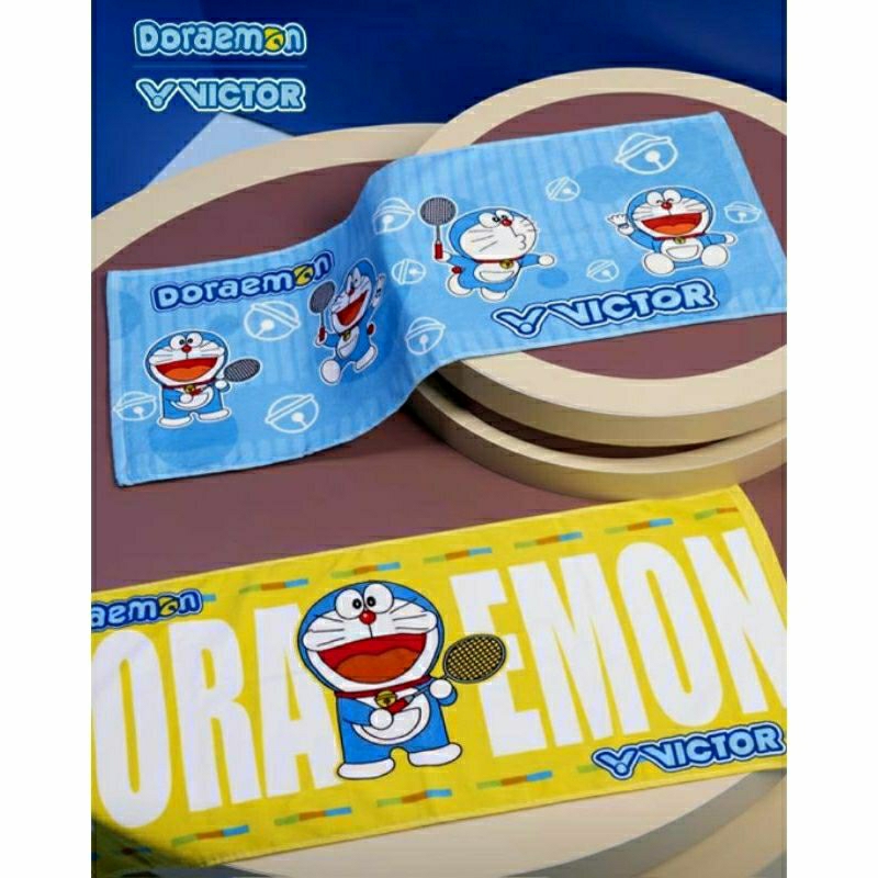 🆕️ (พร้อมส่ง) ผ้าเช็ดหน้า VICTOR x DORAEMON (TW511DRM) สินค้ารับประกันของแท้ 100%