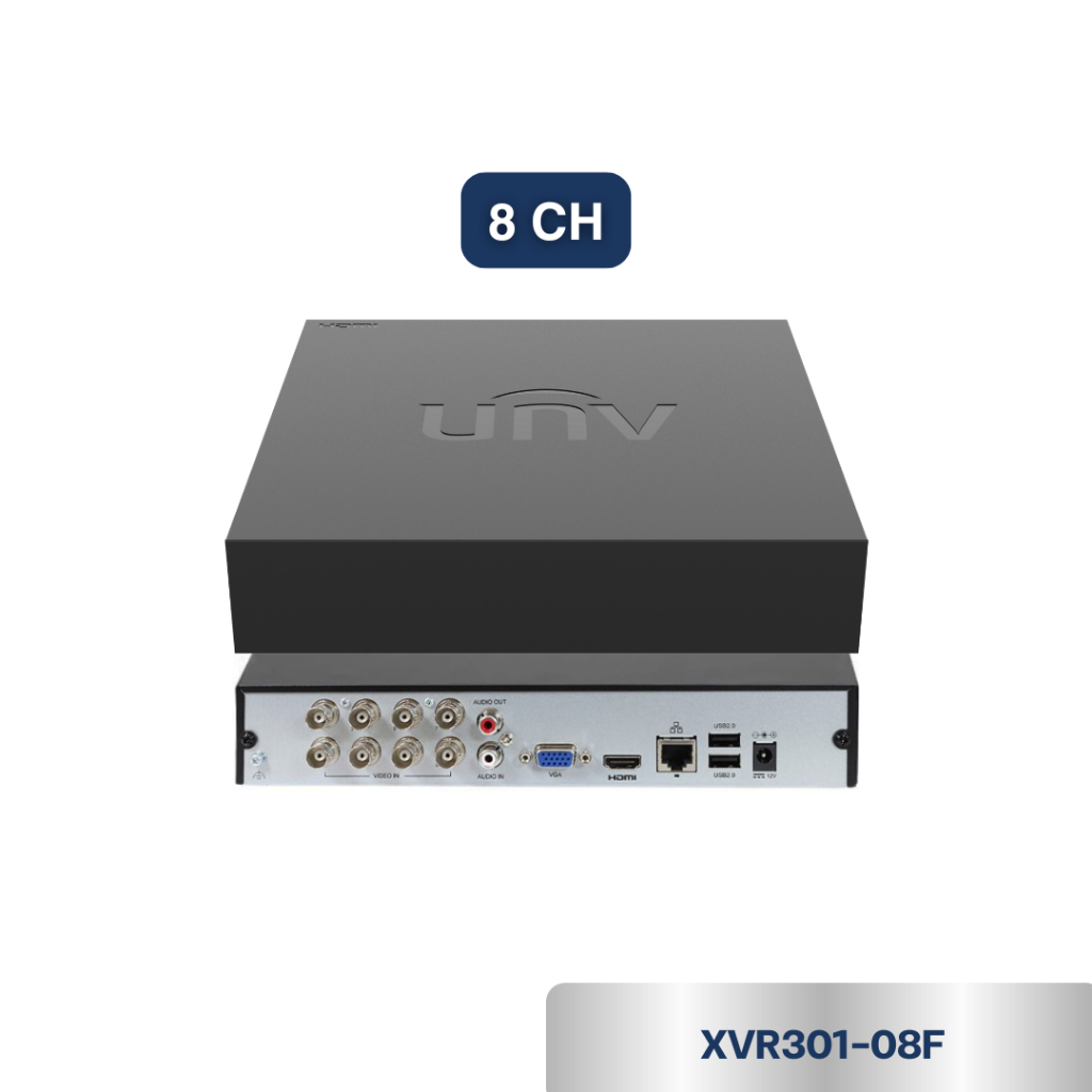 เครื่องบันทึก UNV XVR301-F Series รุ่น UNV XVR301-04F UNV XVR301-08F เครื่องบันทึกกล้อง CCTV DVR 4/8 ช่อง รับประกัน 3 ปี