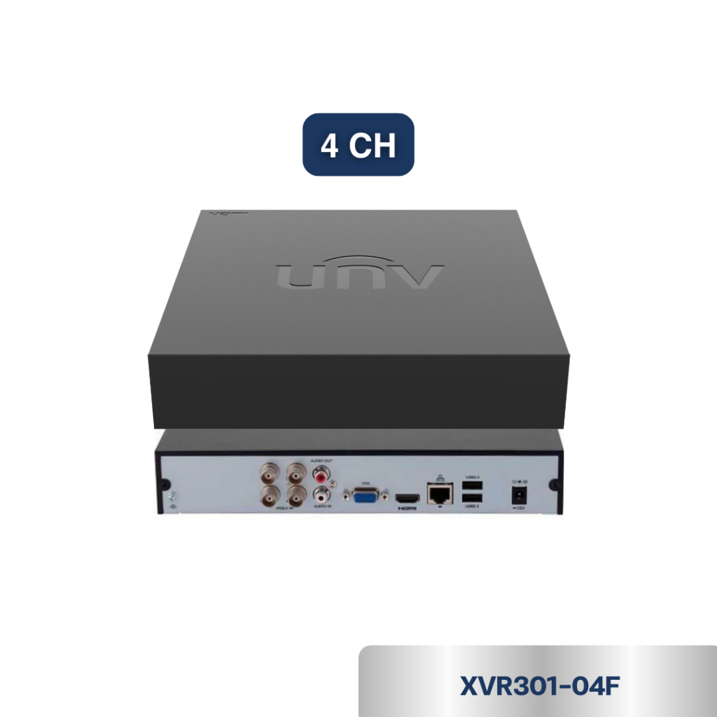 เครื่องบันทึก UNV XVR301-F Series รุ่น UNV XVR301-04F UNV XVR301-08F เครื่องบันทึกกล้อง CCTV DVR 4/8 ช่อง รับประกัน 3 ปี