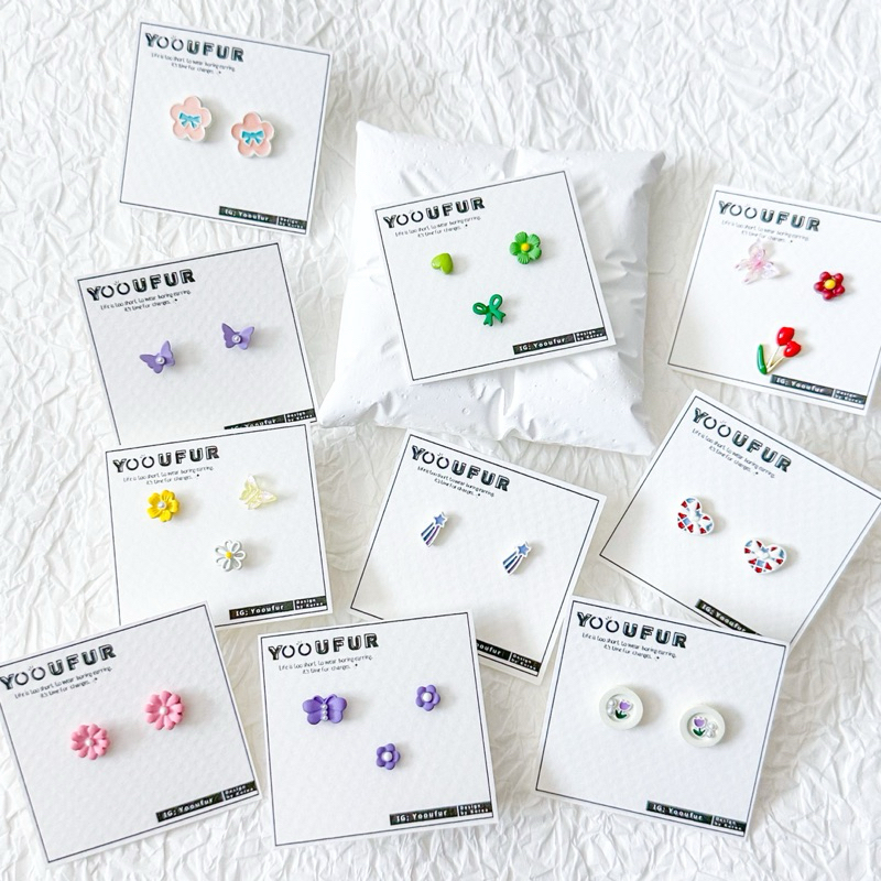 [พร้อมส่ง+ใช้โค้ดลดเพิ่ม💭🚀] ◞♡. ต่างหูคู่โปรด Every Day look ꔛ ต่างหูแฟชั่น ต่างหูน่ารัก งานเกาหลี