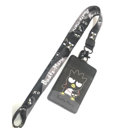 BAD BADTZ XO สายคล้องคอ สายคล้องบัตร ที่ใส่บัตร ซองใส่บัตร พร้อมสายคล้องคอ ลาย BADTZ XO งานดี  สำหรับ บัตร 6x8 cm  8118