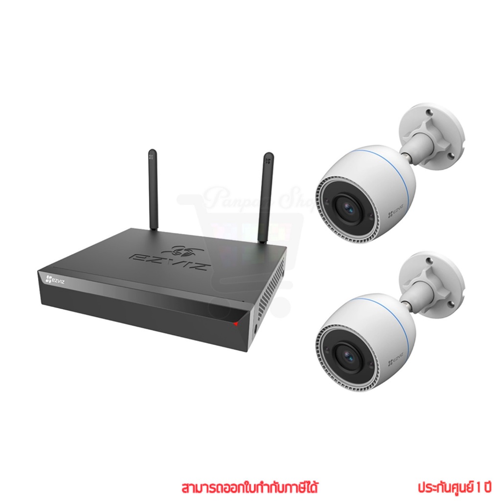 Ezviz C3tn 1080P + Nvr X5S-8W กล้องวงจรปิดพร้อมเครื่องบันทึกไร้สาย by panstore