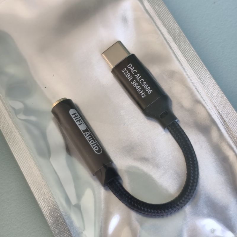 Fransun T2 Pro+ สายหางหนู type-C to 3.5mm ชิป ALC5686  DAC Fransun สีดำ สายแปลง type C -3.5mm