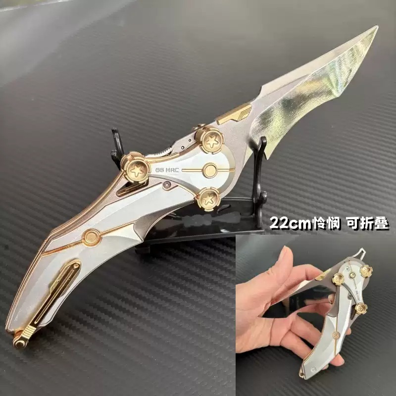 โมเดลมีดพับ DELTA FORCE HAWK OPS KNIFE MERCY พร้อมแท่นวาง วัสดุเหล็ก ไม่เปิดคมมีด