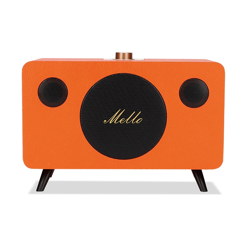 Mello d-power ลำโพงบลูทูธมินิ ลำโพงตู้ไม้ คลาสสิค เรียบหรู กำลังขับ 20 วัตต์แบตเตอรี่ในตัว