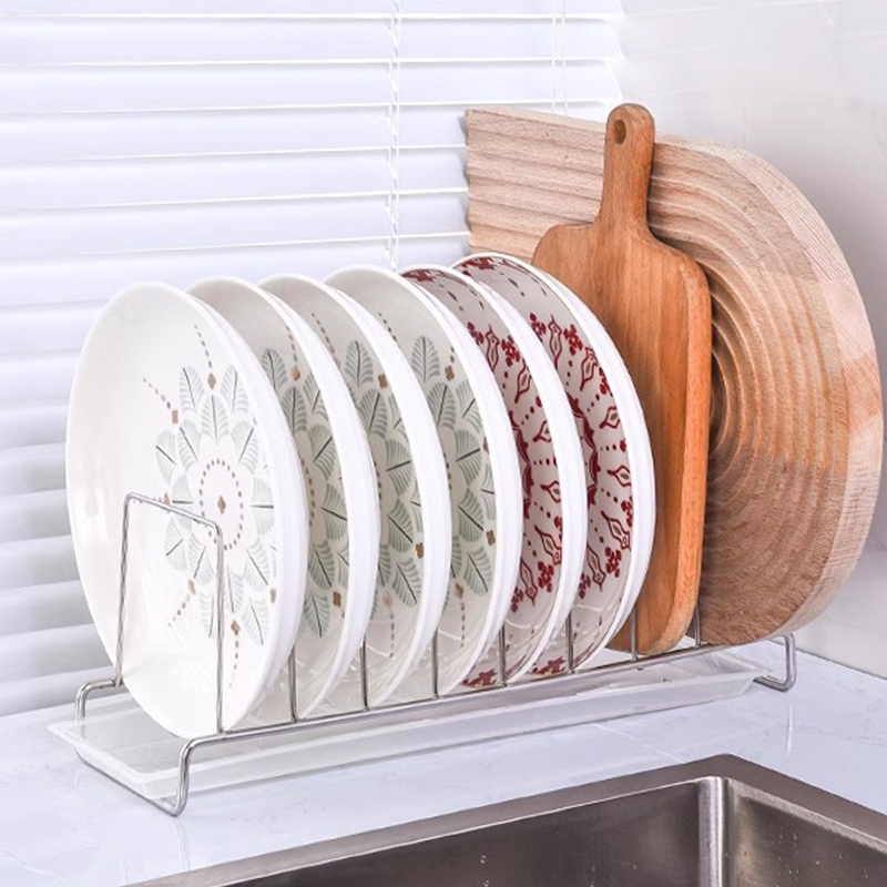 ชั้นวางจานสแตนเลสพร้อมถาดระบายน้ำ สำหรับวางจาน LZ03 - รูปที่ 4