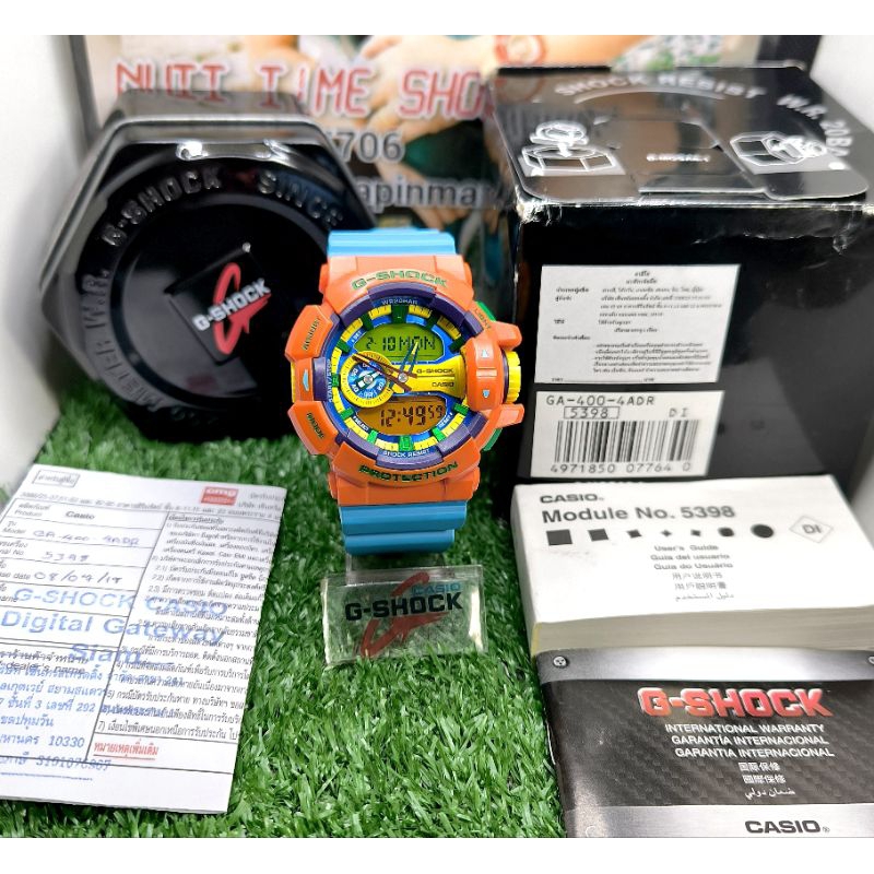 G-Shock มือสองรุ่น 🧡GA-400-4A🩵💛เลโก้ส้ม