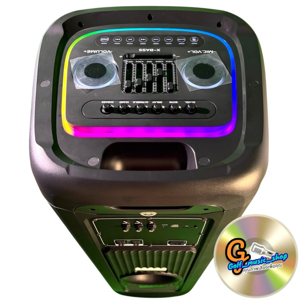 SOUNDMILAN ML-232 ลำโพงบลูทูธ ขนาดยักษ์ สูง 1เมตร จากพื้น พกพา 15 นิ้ว x2ดอก แสงสีวิบวับ เปลี่ยนโหมดไฟได้ 1600 W PMPO