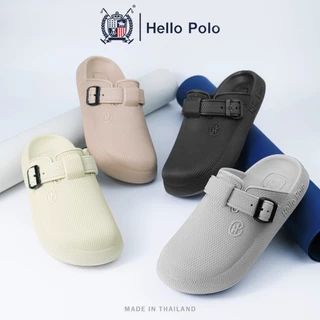 Hello Polo รองเท้าเปิดส้น รองเท้าแฟชั่น กันลื่น ทนต่อการสึกหรอ ส้นหนา 4 ซม เบาสบาย แฟชั่นฤดูร้อน พื้นนุ่มมาก HP8047