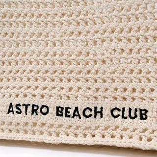 ASTRO BEACH CLUB CROCHET BAG (BEIGE/NAVY)