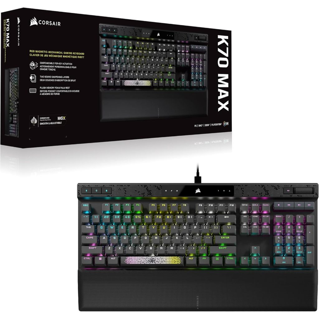 corsair K70 MAX RGB คีย์บอร์ดแมคคานิคอลแม่เหล็ก