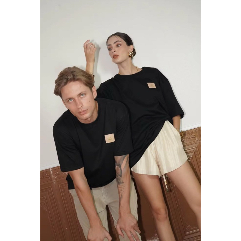 WACAY - Logo Leather Tee  เสื้อยืด ลายป้าย หนังแบรนด์ - รูปที่ 3