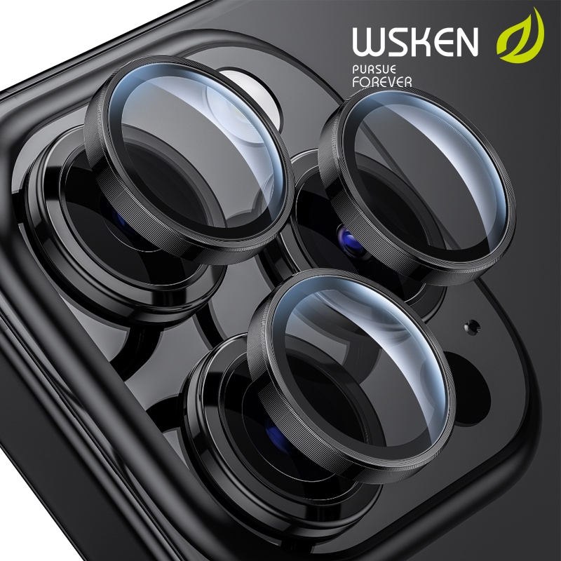 Wsken ฟิล์ม ติด กล้อง ไอโฟน iPhone 15 Pro Max ฟิล์มกล้อง iPhone 15 Pro/14/13/12/11 Pro Max ฟิล์มกันร