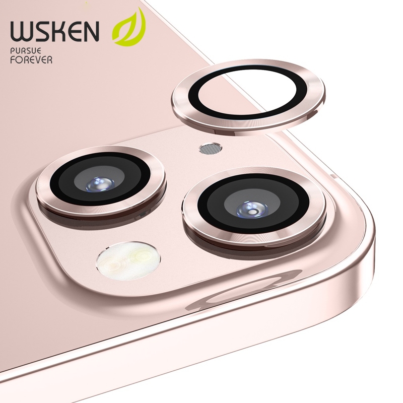 Wsken ตัวป้องกันเลนส์ iPhone 15 / iPhone 15 Plus ตัวป้องกันเลนส์กล้อง, กระจกนิรภัย 9H HD ฝาครอบกล้อง ตัวป้องกันหน้าจอ