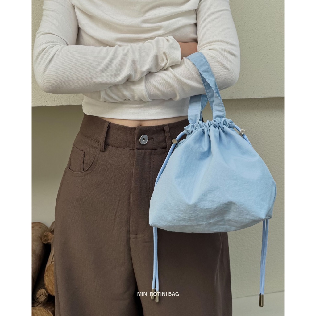 Himawari Baggu Mini Rotini Bag (Nylon) - Plain Color
