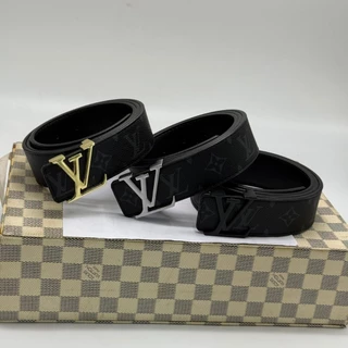 เข็มขัดผู้ชายลายโมโนแกรม หัวเข็มขัด LV มีให้เลือกหลายสี