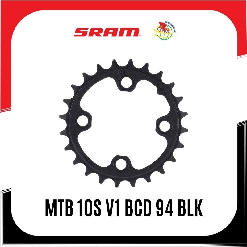 ใบจานหน้าจักรยาน Sram รุ่น CRING MTB 24T B V1 64 AL3 BLASTBLACK