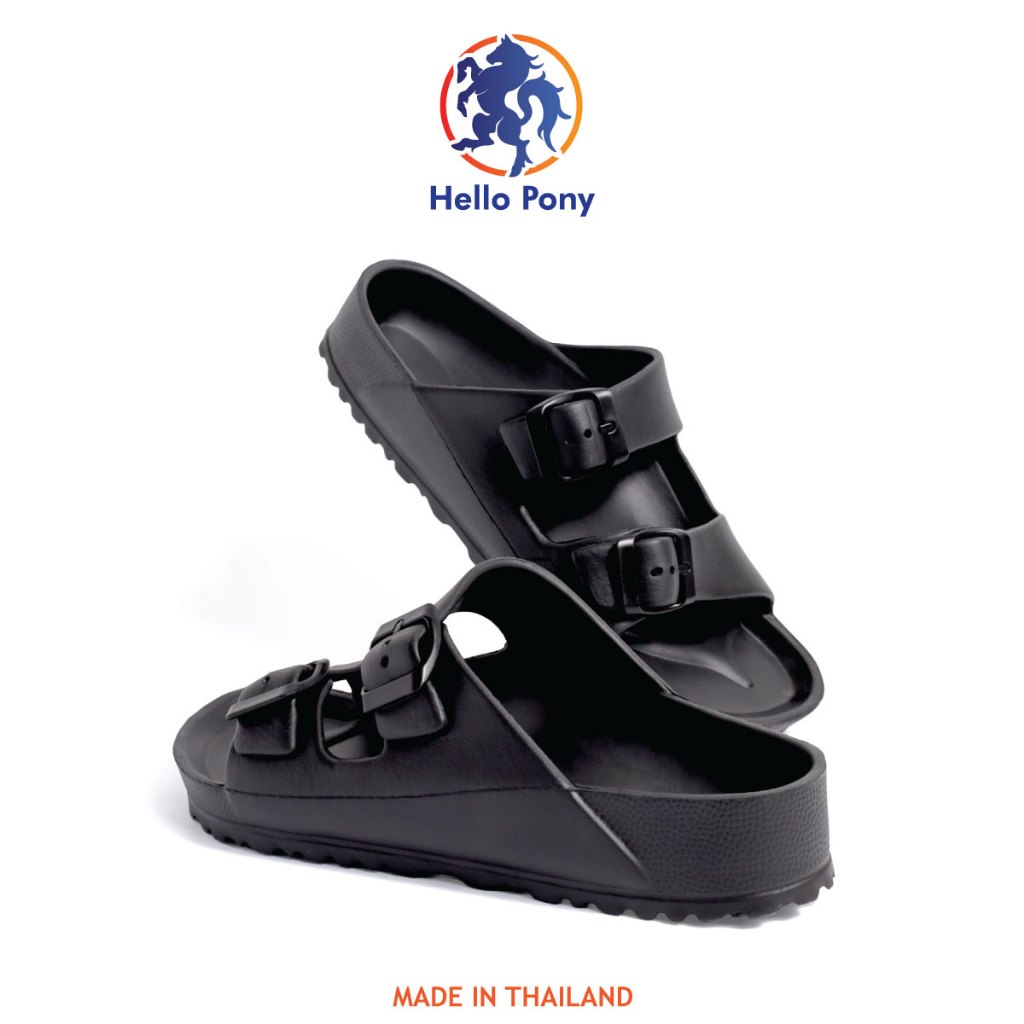 Hello Pony รองเท้าแตะ รองเท้าผู้ชายและผู้หญิง แฟชั่น พื้นนุ่ม EVA ใส่เดินสบาย กันลื่น รุ่น MHM4015