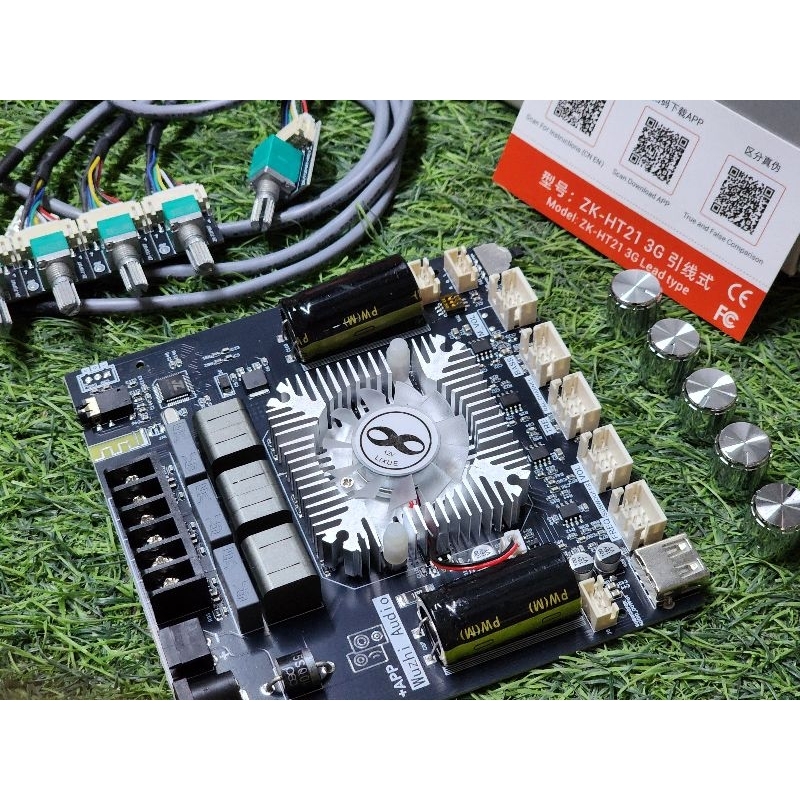 ZK-HT21 3G +APP (ย้ายวอลุ่ม) **ของแท้** 2.1ch 160w+160w+220w แอมป์จิ๋ว dc 15-36v (ht21 3g ย้ายวอ)