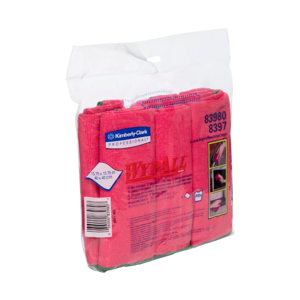 WYPALL  Microfiber Cloths – Red รหัสสินค้า 83980 ผ้าไมโครไฟเบอร์