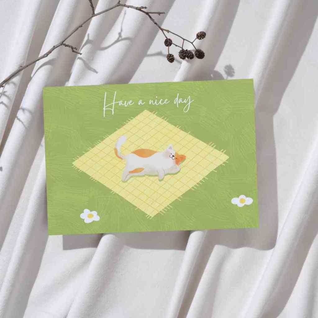 [10แผ่น /12บาท] have a nice day การ์ด การ์ดวันดีๆน่ารักๆ ขนาดเท่านามบัตรมาตรฐาน