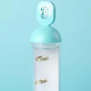 NooYoo ต่างหูสำหรับผิวแพ้ง่าย CoCr NF Chain Style Hoop (สีขาว/สีทอง)