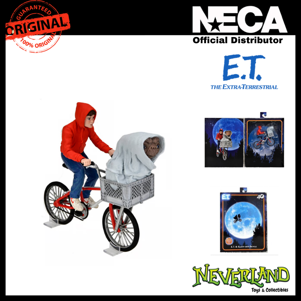 NECA E.T. 40th Anniversary - 7" Figure - Elliott & ET on Bike