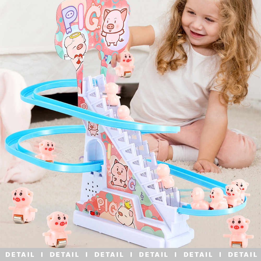 FYP เป็ดไต่บันได ของเล่นสัตว์ปีนบันได มีเสียง มีไฟLED กระตุ้นการเรียนรู้ได้ดี ของเล่นไฟฟ้า - รูปที่ 7