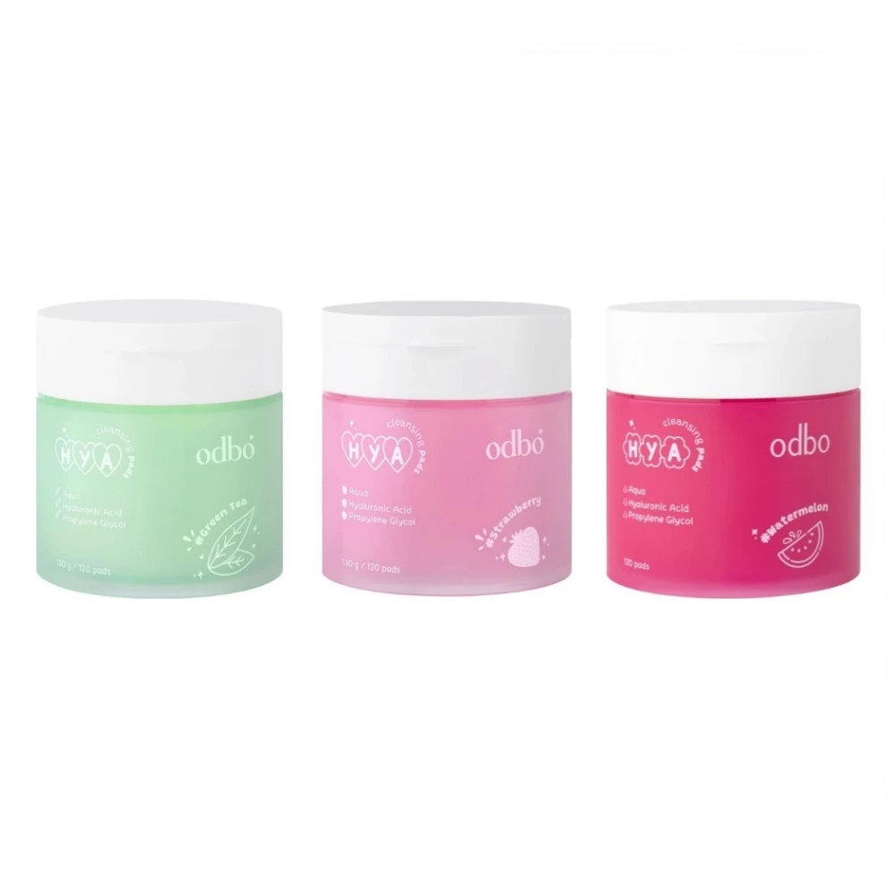 Odbo Hya Cleansing Pads โอดีบีโอ ไฮยา คลีนซิ่ง แพด ขนาด 130กรัม ODR03 (1กระปุก)