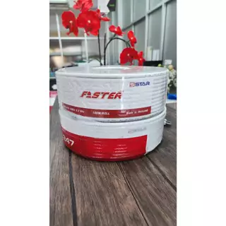สาย Faster SStar RG-6U 100 เมตร ชีลล์ 60% (สีขาว)