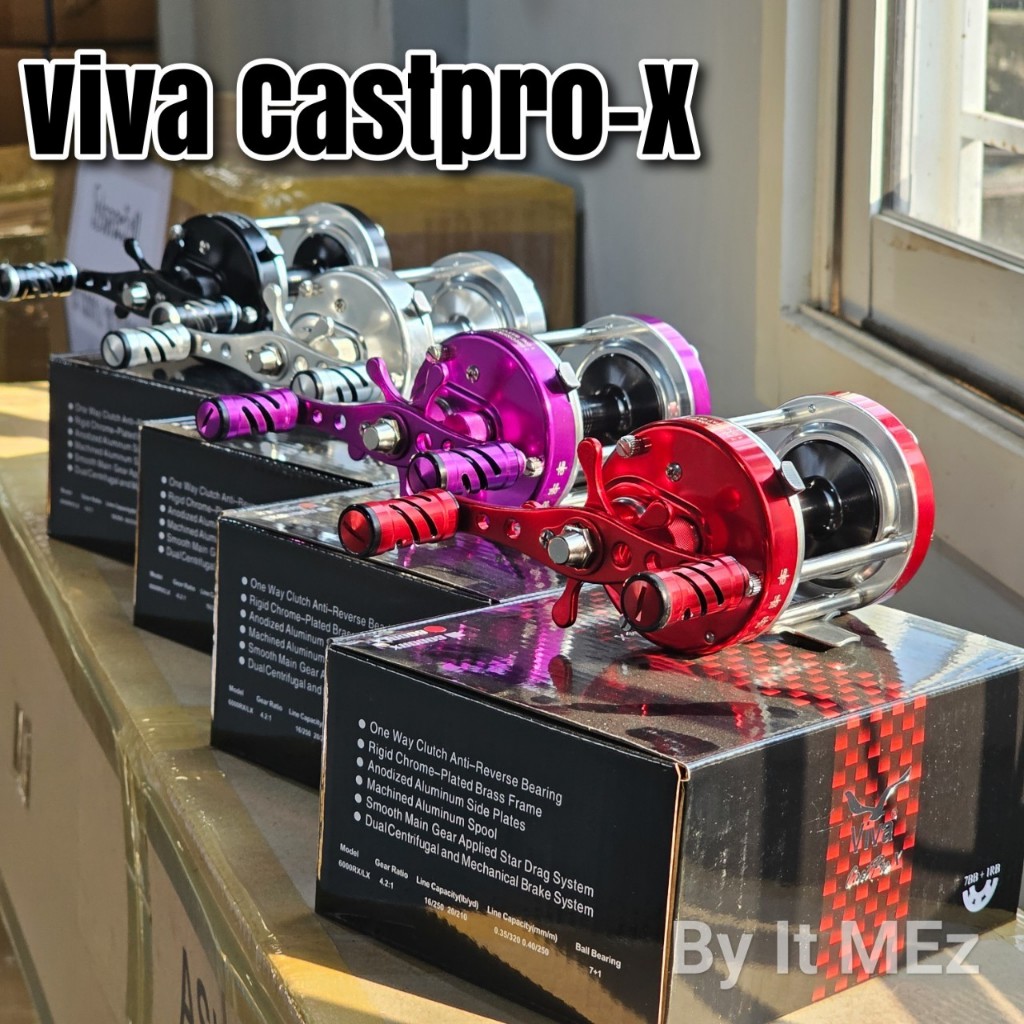[ ของแท้ ]  รอกเบส รอกเบท รอกวีว่า Viva CastPro X 5000/6000 RX-LX 7+1BB สินค้าแท้ 100% Casting Reel