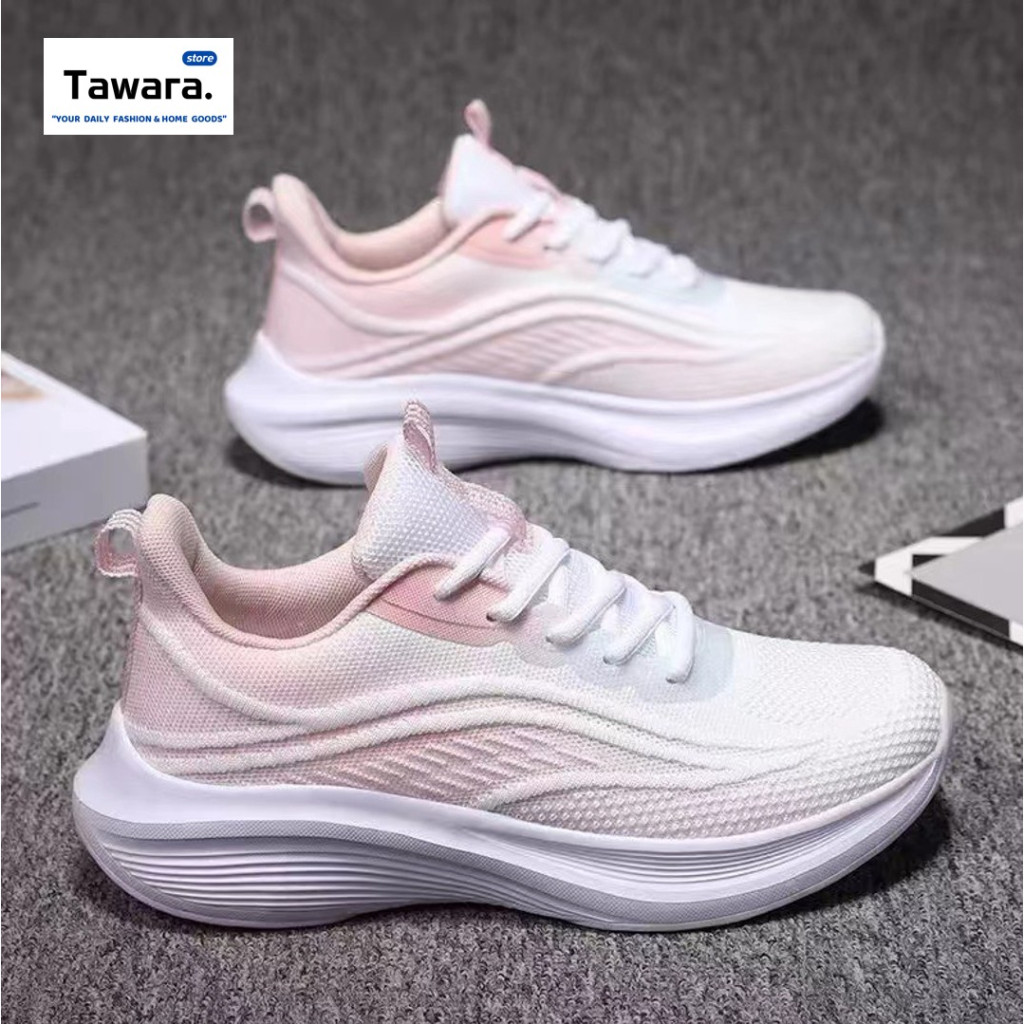 (SE-106) A รองเท้าผ้าใบแฟชั่น รองเท้าผ้าใบผู้หญิง Sport ทรงสวย เรียบ เท่ รองเท้าลำลอง ระบายอากาศได้ดี ใส่สบาย