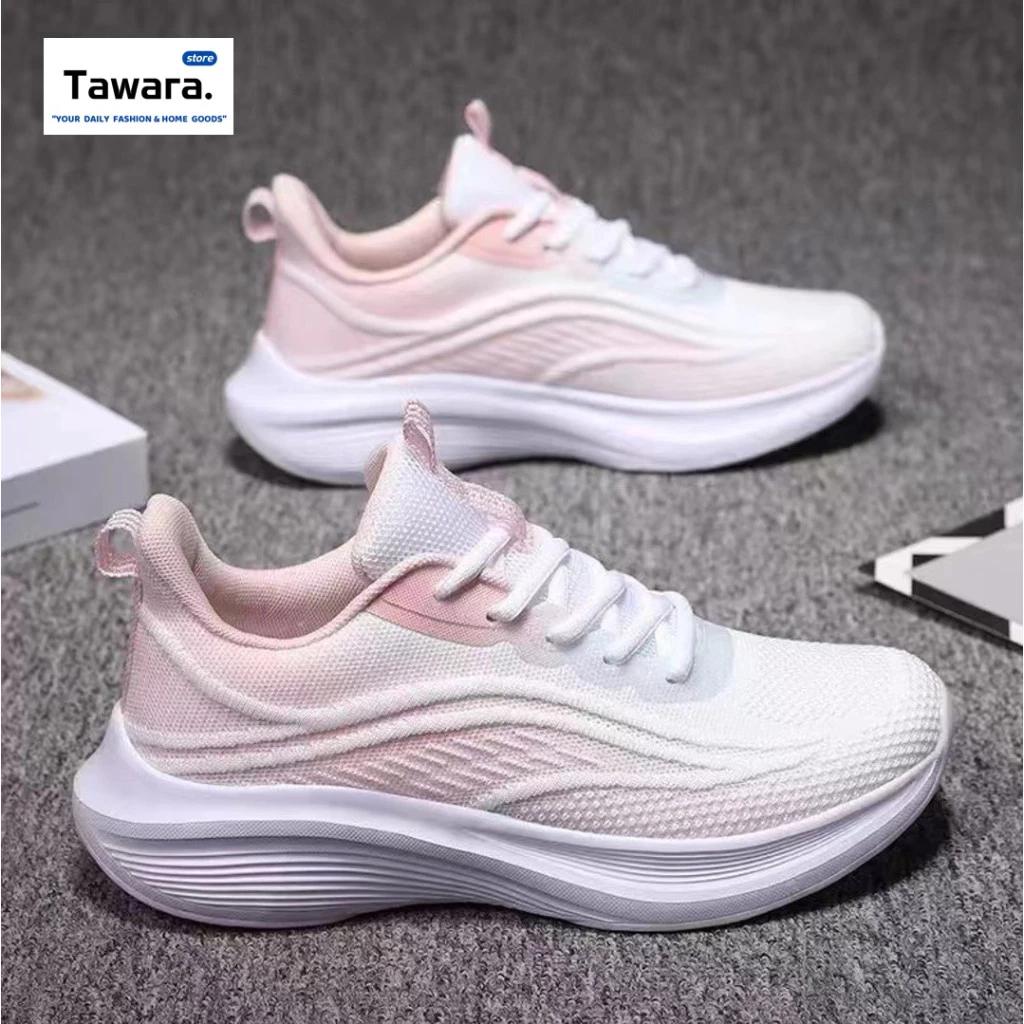 (SE-106) A รองเท้าผ้าใบแฟชั่น รองเท้าผ้าใบผู้หญิง Sport ทรงสวย เรียบ เท่ รองเท้าลำลอง ระบายอากาศได้ดี ใส่สบาย