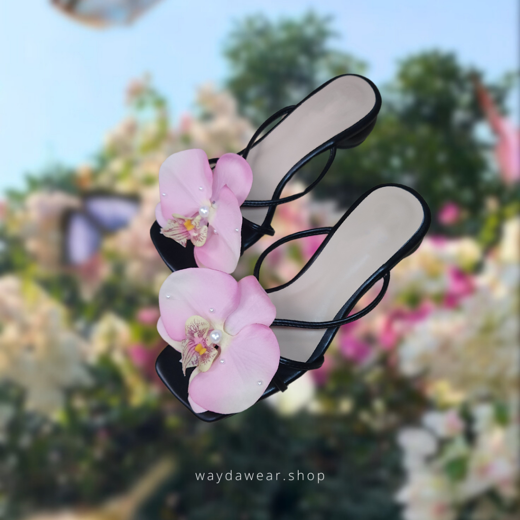 ORCHRID FLATS รองเท้าตกแต่งด้วยกล้วยไม้ *ขนาด 11 ซม. ( D.I.Y )
