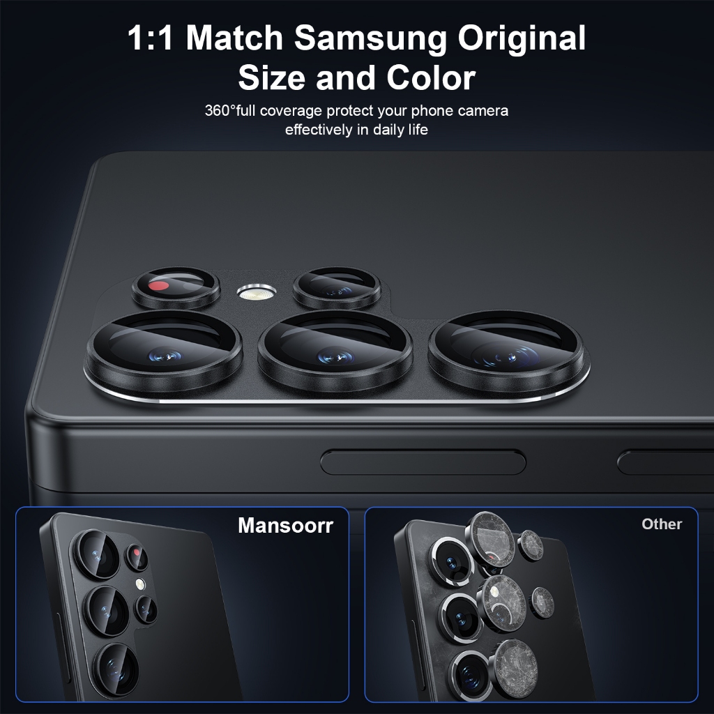 WSKEN สำหรับ Samsung Galaxy S25 Ultra ตัวป้องกันเลนส์กล้อง S24u กระจกเทมเปอร์ 9H ฝาครอบกล้องปกป้องหน้าจอ [เกรดทหารแตก] - รูปที่ 3