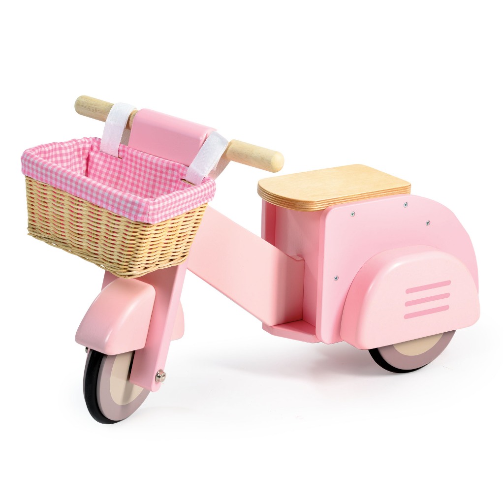Tender Leaf Toys รถขาไถ สกู๊ตเตอร์สุดคิวท์ พร้อมตะกร้าใส่ของ! Scooter with Basket