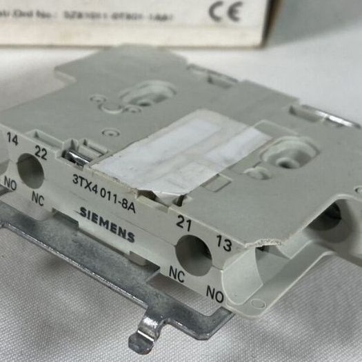 3TX4011-8A  Auxiliary switch block, for lateral mounting to contactor 3TF3, Size 1, 1 NO + 1 NC