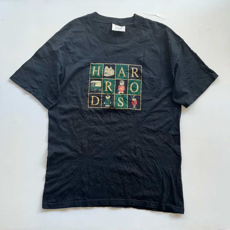 Harrods VTG Original แบรนด์เนมแท้ ผ้าคอตตอน ทรงโอเวอร์ เบอร์L อก22.9 ยาว29.5 ราคา400