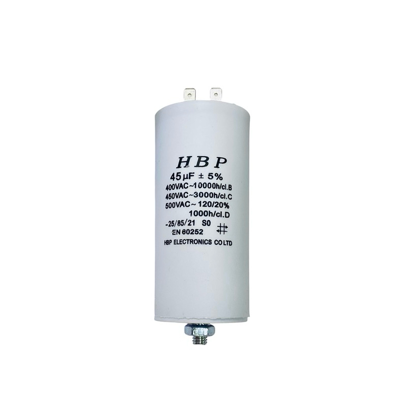 Capa 45 uF/450V.AC (ราคาค่อ 1ชิ้น)คาปาซิเตอร์รัน (Run Capacitor)รุ่นขาเสียบ 45 ไมโครฟารัด 450V.AC