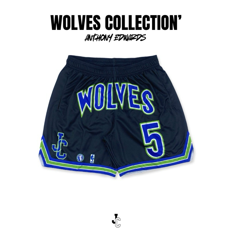 JcooN’ Anthony Edwards Wolves Collection Basketball Shorts กางเกงบาสขาสั้น กางเกงบาส NBA