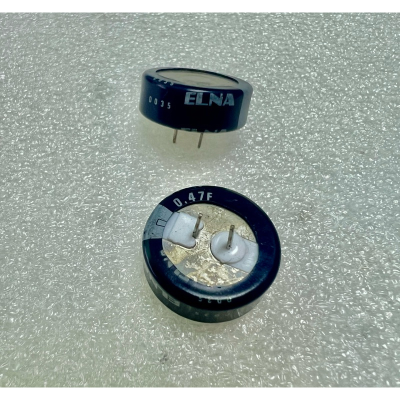 (1ชิ้น) 0.47F 5.5V SUPER CAPACITOR  ขาห่าง 5มิล ของดีของแท้ในไทยพร้อมส่ง ไซร์ 20x7mm.  0.47F 5.5V  0