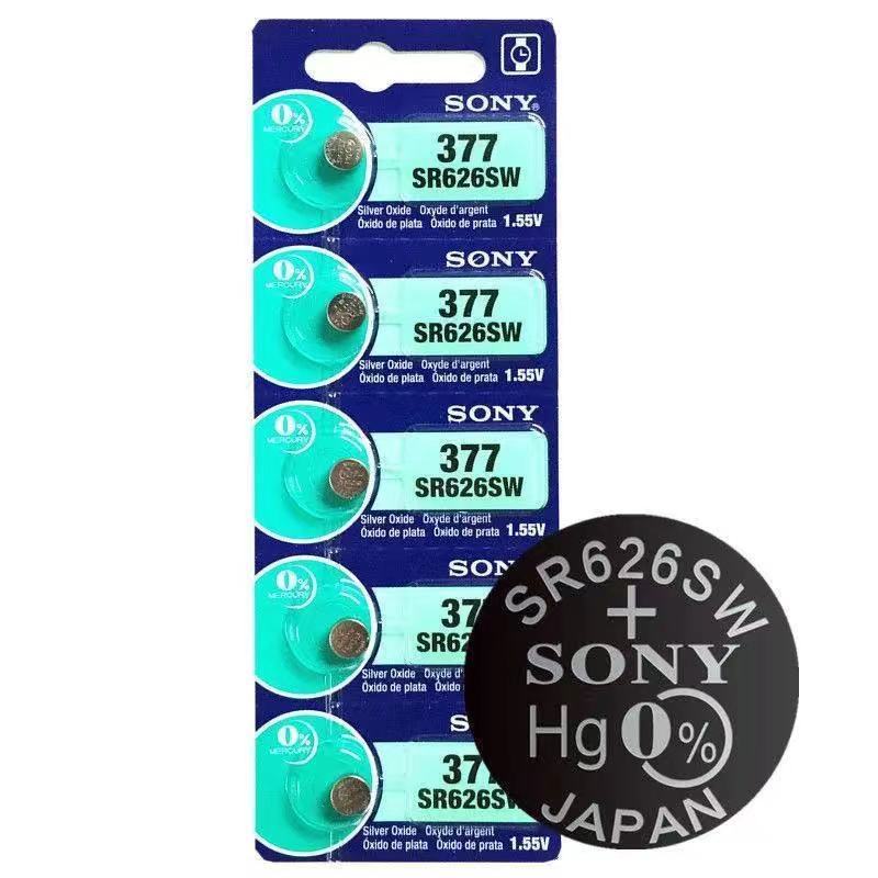 ถ่านกระดุม ถ่าน sony Murata 377/SR626SW 1.55V ถ่านชาร์จ แบตเตอรี่