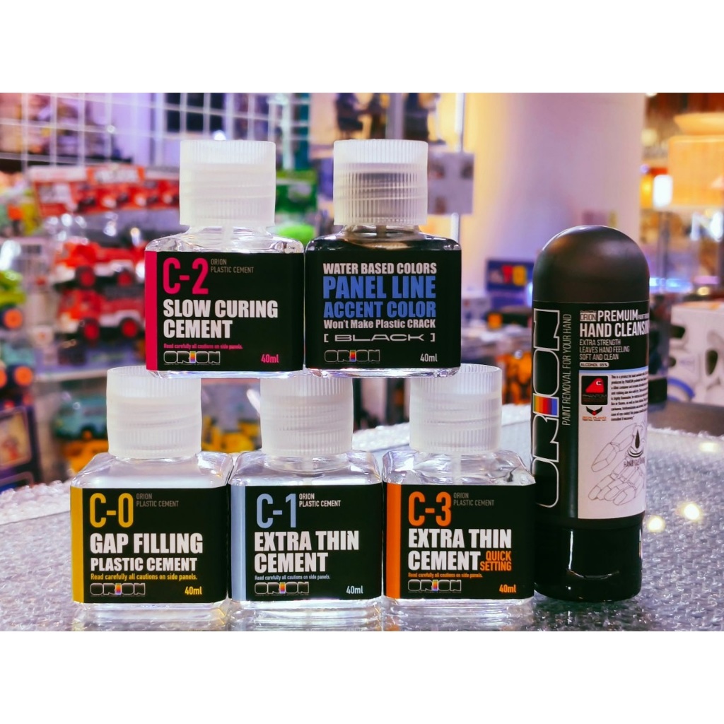 น้ำยาตัดเส้น / กาวติดโมเดล  / Masking Liquid และ น้ำยาล้างมือ แบรนด์ ORION