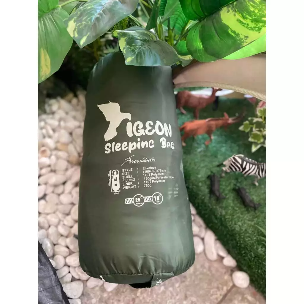 ถุงนอน Pigeon สนามเดินป่า Jeep Camping สีเขียว thumbnail 4