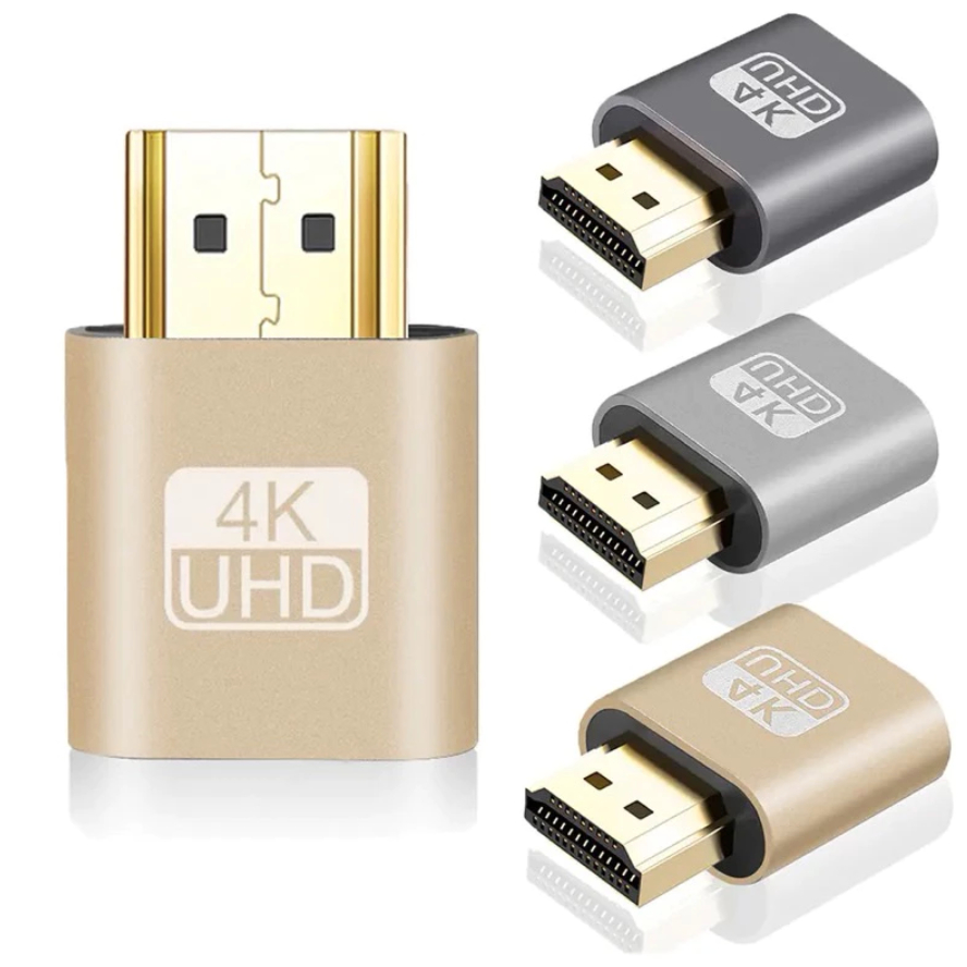 HDMI Virtual 4K HDMI DDC EDID Dummy Plug EDID จอแสดงผลโกง Virtual ปลั๊ก HDMI Dummy Emulator สนับสนุน