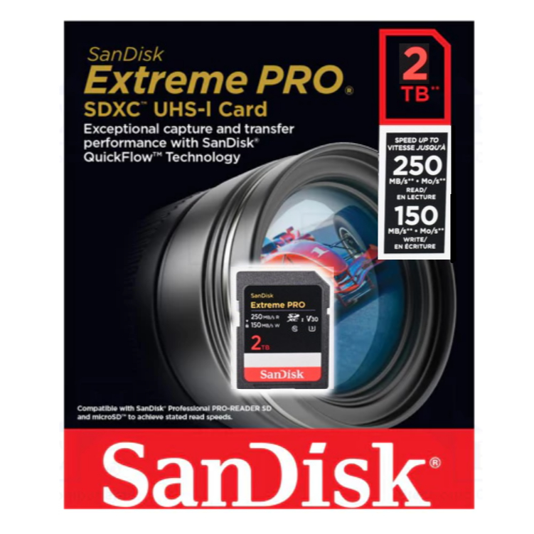 SanDisk 2TB Extreme PRO SDXC R250/W150